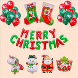 Merry Christmas Balloons Set Home Decorations Xmas Decor Foil Balloon Santa Claus Party Supplies