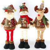 Christmas Gift 1/3PCS Snowman Elk Merry Christmas Big Dolls Tree Decor New Year Ornament Deer Santa Claus Standing Doll Decoration Gift for Kid