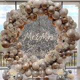 CIFEEO 165pcs Mr&Mrs Balloons Arch Doubled Pearl Coffee Ballon Garland Kit Champagne Transparent Globos Wedding Party Decor Supplies