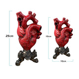 Hot Heart Shape Vase Resin Flower Pot Home Decoration Realistic Heart Statue Vase Sculpture Ornament Office Living Room Decor