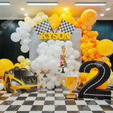 Christmas Gift 204Pcs Maca Yellow White Lemon Yellow Birthday Balloons Decorations Party Car Decoration Accessories Latex Balloons Girl Balloon