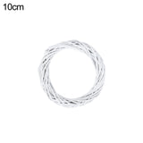 10-30cm White Rattan Wreath Ring DIY Easter Egg Decor Artificial Flower Garland Happy Easter Party Gifts Wedding Home Decoration