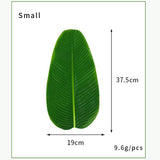 Christmas Gift Water-Proof Artificial Tropical Green Plants Banana Palm Tree Leaves Home Garden Party Wedding Decoration Table Mat Fruits Plate