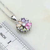 Back to school Cifeeo  Jewelry Multicolor Cubic Zirconia Jewelry Sets For Women Earrings/Pendant/Necklace/Ring/Bracelet