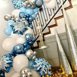 Christmas Gift 104pcs Snowflake Balloons Garland Arch Kit Ice Snow Queen Metal Balloon For Frozen Birthday Wedding Christmas Party Decor