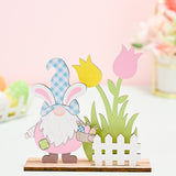 Beautiful Easter Spring Decoration Wooden Easter Ornaments Bunny Carrot Faceless Gnome