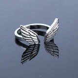 Christmas Gift NEW Charm Women Wings Rings Metal Silver Color Romantic Girl Gift Pterodactyl Ring for Party Ladies Fashion Men Jewelry