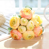 Christmas Gift 1 Bouquet Artificial Rose Bouquet Decorative Silk Flowers Bride Bouquets for Wedding Home Party Decoration Wedding Supplies1