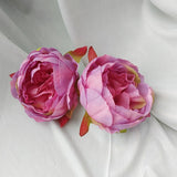 10pcs High Simulation Core Peony Flower Head Silk Flower DIY Wedding Flower Wall Background Decoration Silk Rose