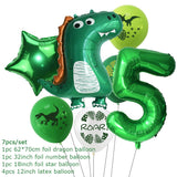 Dinosaur Party Decorations Dragon Balloons Set Paper Garland for Dino Jungle Birthday Party Decor Supplies Kids Children Favors