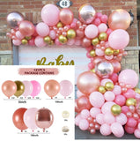 Christmas Gift Pink Balloon Garland Arch Kit Chrome Gold Latex Ballon Birthday Party Decor Kids Wedding Birthday Ballon Baby Shower Girl Decor