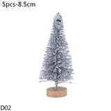 Christmas Gift Fake Pine Tree Mini Artificial Christmas Tree Mini Sisal Tree Miniature Tree Christmas Party Photo Prop For Christmas Ornament