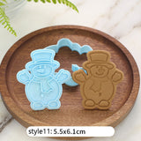 Christmas Gift Christmas Cookie Plunger Cutters Fondant Cake Mold Biscuit Sugarcraft Cake Decorating Tools