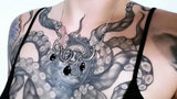 Dark Jewelry, Snake Necklace, Serpent Necklace, Crystal Necklace, Gothic