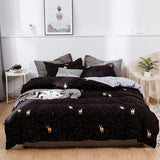 Cifeeo White Black Cow Leopard Printed Bed Cover Set Kids Duvet Cover Adult Boys Girls Bed Linen Bedsheet and Pillowcase Bedding Sets