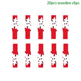 6pcs/lot Christmas Wood Clips santa snowman deer shape Christmas Party Photo Clips Clothespins New Year Decoration Photo Pegs