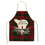 Linen Merry Christmas Apron Christmas Decorations for Home Kitchen Accessories Natal Navidad  New Year Christmas Gifts