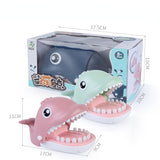 Hand-biting Crocodile Scary Toy Trick Decompression Game Children's Sound Light Shark Dinosaur Bite Finger Toy Children's Gift