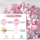 Rose Gold Balloon Arch Garland Kit Wedding Birthday Baloon Birthday Party Decor Kids Baby Shower Latex Confetti Ballon