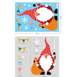 Merry Christmas Tree Santa Claus Snowman  Window Paste Sticker Winter  New Year Party Xmas Home Decoration Noel Natal Kerst