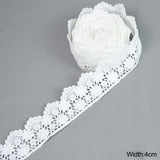 5 Yards White Lace Milk Silk Water Soluble Embroidery Lace Ribbon Trim Fabric For Sewing Apparel Accessories Handmade DIY Crafts