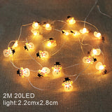 1.6m 10Led Christmas Decorations Santa Claus Xmas Tree LED String Lights Garland Xmas Tree Ornament Festival Decoration for Home