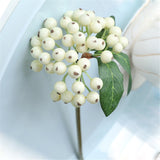 10/20pcs Bunch String Pearl Sticks Bridal Bouquets White Beaded Handmade Flower Stem Beads Wedding Party Decor Christmas gift