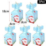 Christmas paper Kids Candy Box Bag Navidad  New year christmas home decoration Natal gift bags Kerst Noel Treats packing box