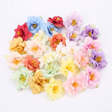 Cifeeo 10PCS 5.5cm Artificial Flower Head Silk Rose Orchid For Wedding Decoration Party DIY Wreath Gift Scrapbooking Craft Fake Flower