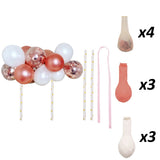 10PCS/PACK 5 Inch Balloon Cake Topper Metallic Confetti Latex Balons For Birthday Baby Shower Wedding Jungle Party Decoration