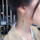 2023 New Retro Metal Chain Pendant Long Earring For Woman Fashion Korean Jewelry Christmas Party Hip Hop Girl's Unusual Earrings