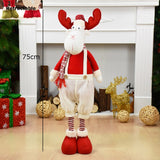 Cifeeo Elk Christmas Dolls Christmas Decorations for Home Retractable Standing Toy Birthday Party Gift Kids Santa Cluas Snowman