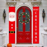 Merry Christmas Porch Sign Decorative Door Banner Outdoor Christmas Decorations for Home Ornaments Xmas Navidad 2021 New Year
