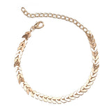 2022 NEW Summer Fishbone Gold Color Anklets Fashion Ankle Foot Jewelry Leg Chain on Foot for Women Gifts