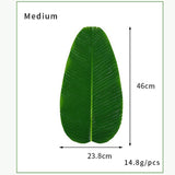 Christmas Gift Water-Proof Artificial Tropical Green Plants Banana Palm Tree Leaves Home Garden Party Wedding Decoration Table Mat Fruits Plate