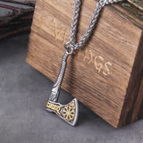 Christmas Gift Never Fade Wolf And Raven Slavic Amulets Talismans Viking Odin Axe Necklaces & Pendants Norse Vikings Jewelry Turkish Men Wicca