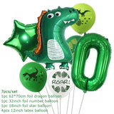 Dinosaur Party Decorations Dragon Balloons Set Paper Garland for Dino Jungle Birthday Party Decor Supplies Kids Children Favors