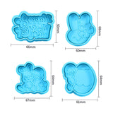 1Set Easter Plastic Cookie Cutter Rabbit Egg Biscuit Cutter 3D Cartoon Bunny Molds Baking Tools Party Cupcake DIY Supplies