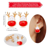 PATIMATE Christmas Tree Santa Claus Earring Pendant Christmas Decoration For Home  Xmas Navidad Decor Happy New Year