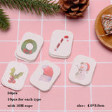 50PCS DIY Kraft Tags Merry Christmas Labels Gift Wrapping Paper Hang Tags Santa Claus Paper Cards Christmas Party Supplie