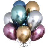 Back to school  decoration  50Pcs 12'' Top Quality Metallic Latex Balloon Thick Metal Chrome Alloy Ballon Adult Wedding Birthday Party Decorations Supplies