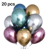 Back to school decoration Cifeeo  20Pcs Metallic Confetti Agate Marble Balloon Latex Transparent Ballon Baby Shower Wedding Birthday Party Decoration Globo