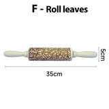 Christmas Pattern Rolling pin Wooden Embossing Biscuit Fondant Baking Tools Reindeer Dough Engraved Roller Trees Socks Bells