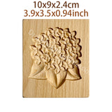 Cookie Cutter Mold Wooden 3D Embossing Baking Tool Rose Flower Patten Cake Decorating Gingerbread Press Provance Biscuit Mold