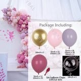 1set Macaron Baby Purple Balloons Set Pink Chrome Gold Garland Arch Kit Wedding Birthday Party Decoration Supplies Baptism Kid