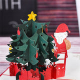 Christmas Card Santa Ride Xmas Festival New Year Card Winter Holiday Greeting Cards with Envelopes