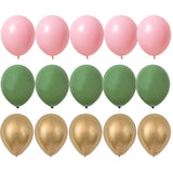 Christmas Gift 15/20pcs 10inch Balloon Kit Avocado Green White Gold Confetti Balls Birthday Wedding Jungle Party DIY Decoration Home Supplies