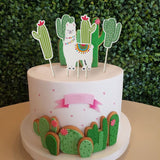 Cifeeo  Funny Alpaca Cake Topper For Home Party Decoration Alpaca Party Supplies Summer Birthday Cactus Lama House Decor Cake Baking