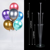 Cifeeo 1Set 7/10 Tubes Balloon Stand Holder Column Balloons Arch Stick Happy Birthday Ballon Kids Baby Shower Wedding Party Decoration