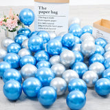 141pcs Metallic Balloons Garland Arch Silver Blue Foil Balloons Snowflake Globos Ice Snow Theme Party Winter Decors Birthday Wed